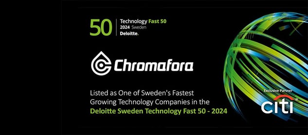 Chromafora ranked 25th in Deloitte Sweden Technology Fast 50