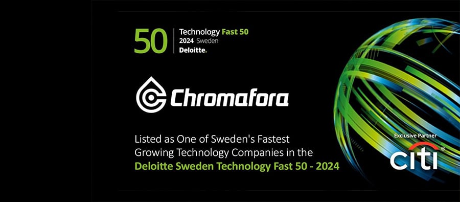 Chromafora ranked 25th in Deloitte’s “Sweden Technology Fast 50”